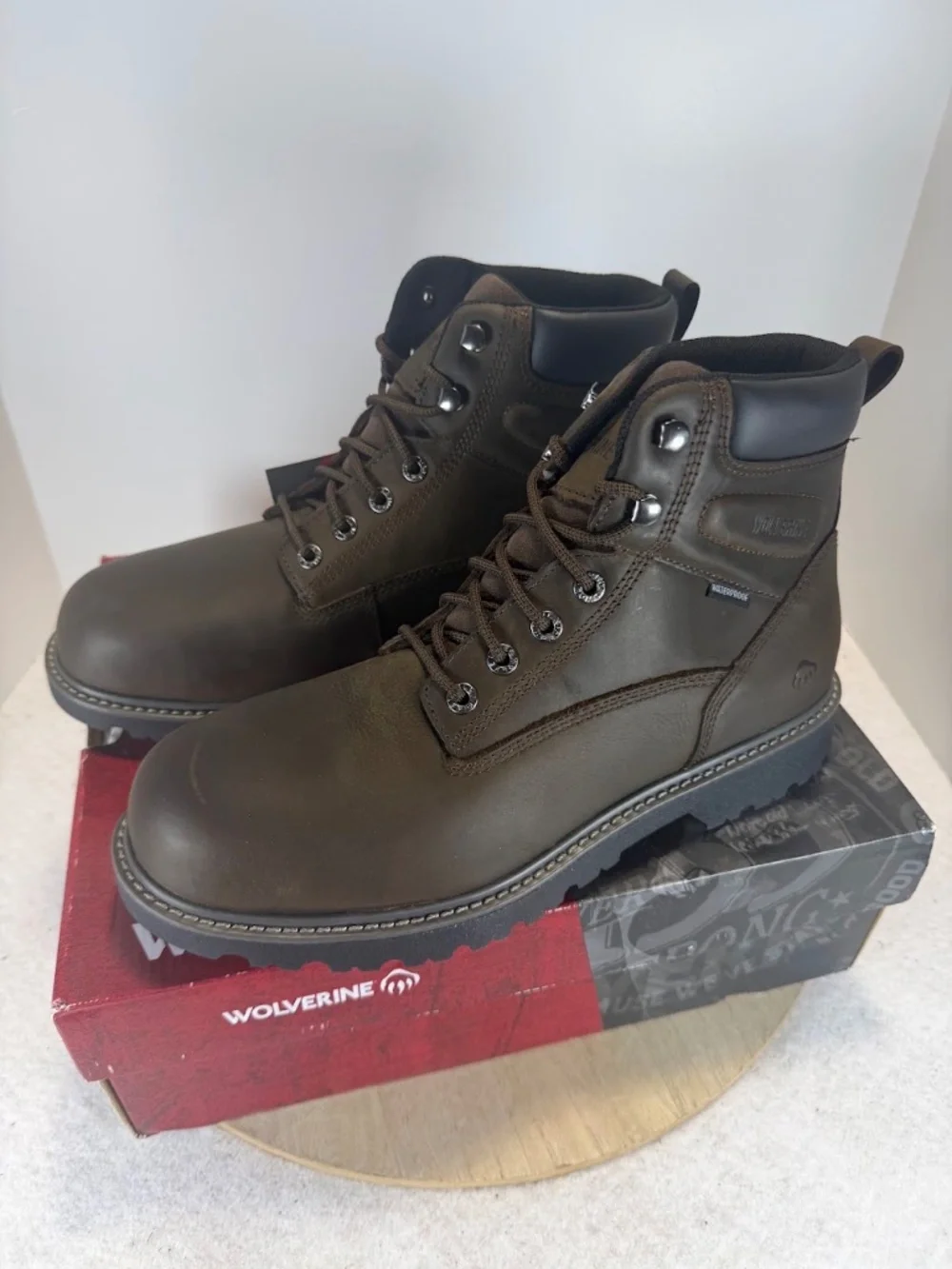 Wolverine Floorhand W10633 Mens 12 EW Steel Toe Waterproof Work Boots Brown NIB